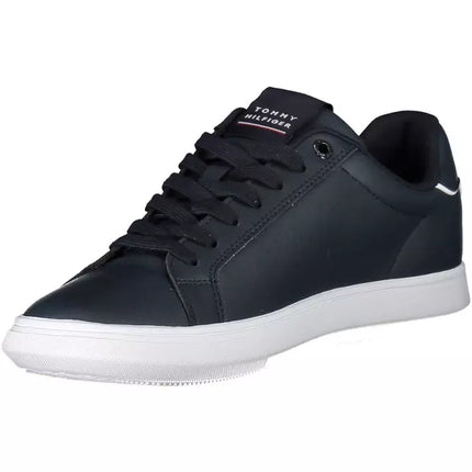 Blue Leather Men Sneaker