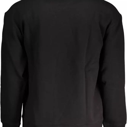 Black Cotton Men Sweater