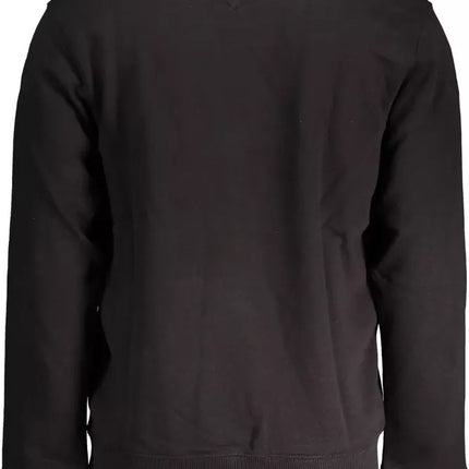 Black Cotton Men Sweater