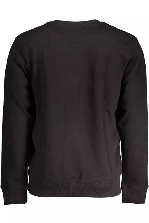 Black Cotton Men Sweater