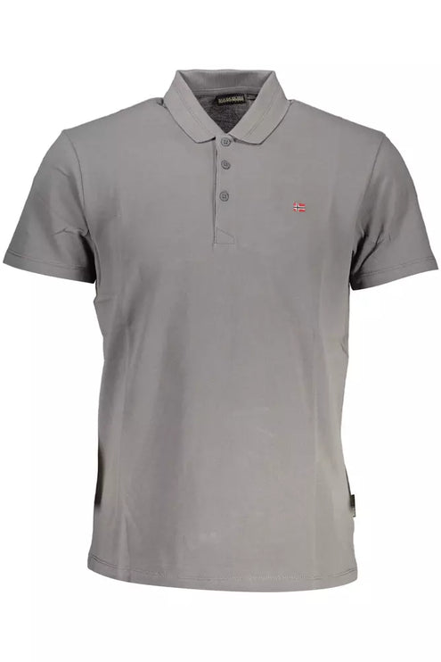 Elegante polo grigio a maniche corte