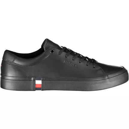 Black Leather Men Sneaker