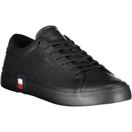 Black Leather Men Sneaker