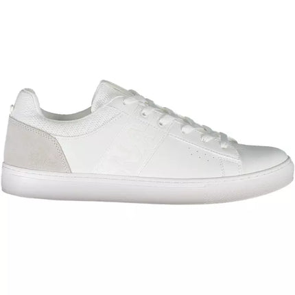 Elegantes zapatillas de deporte deportivo blanco con cordones