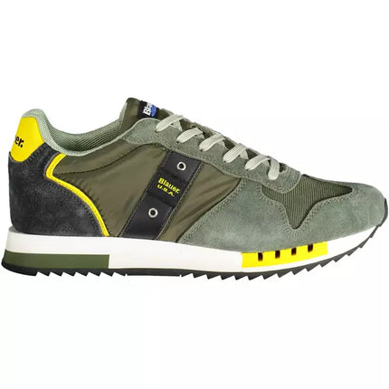 Sneaker deportiva verde Lace-Up con logotipo