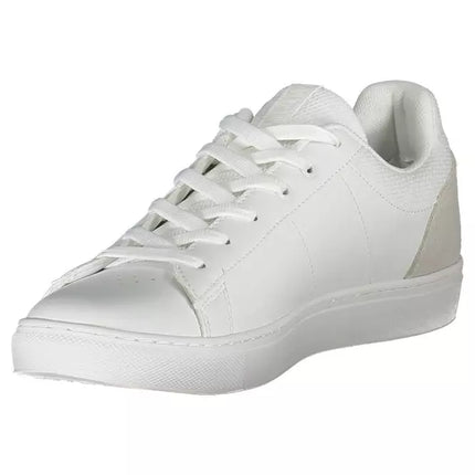 Elegantes zapatillas de deporte deportivo blanco con cordones