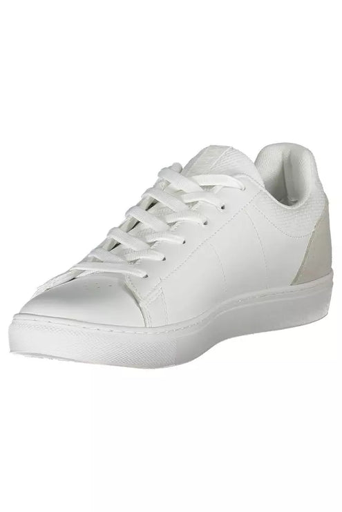 Elegantes zapatillas de deporte deportivo blanco con cordones