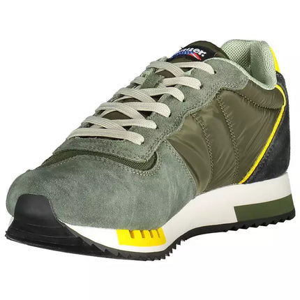 Sneaker deportiva verde Lace-Up con logotipo