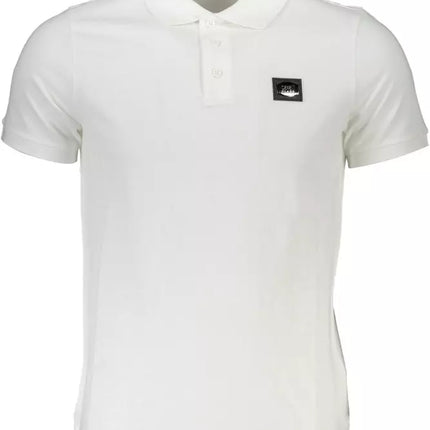 Polo élégant en coton blanc avec détail du logo