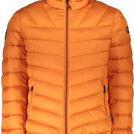 Veste en polyamide orange chic avec poches