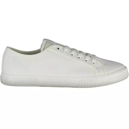 White Cotton Men Sneaker