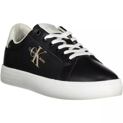 Black Polyester Men Sneaker