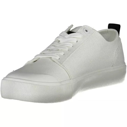 White Cotton Men Sneaker