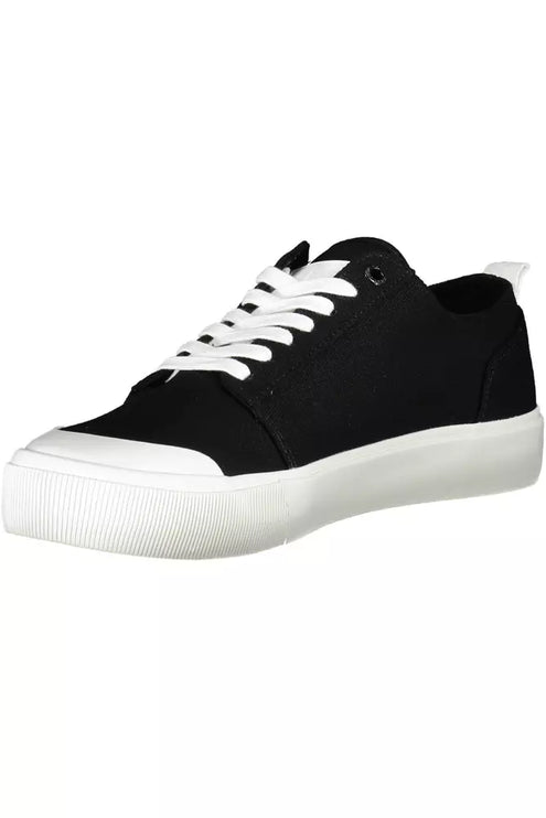 Black Cotton Men Sneaker