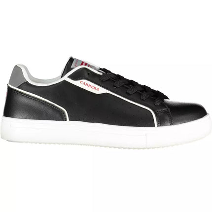 Sleek Black Sports Sneakers con acentos contrastantes