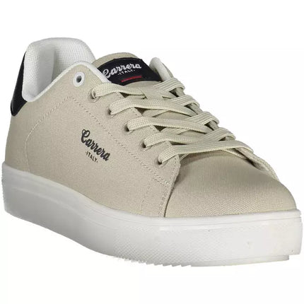 Sneaker beige elegante con acentos contrastantes