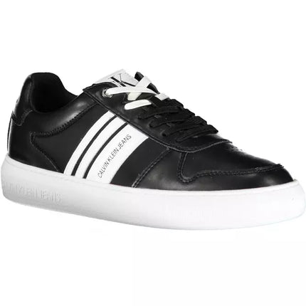 Black Polyester Men Sneaker