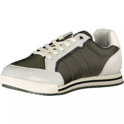 Green Polyester Men Sneaker