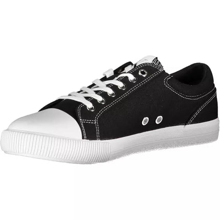 Black Cotton Men Sneaker