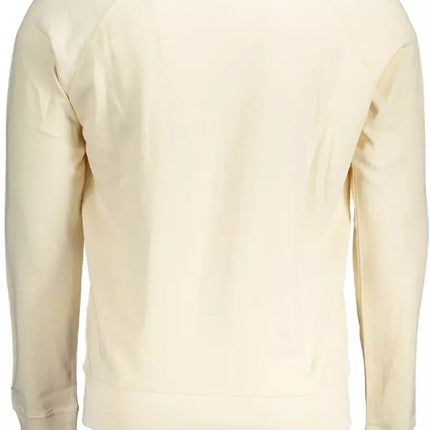 Sweat à coton beige chic avec imprimé logo