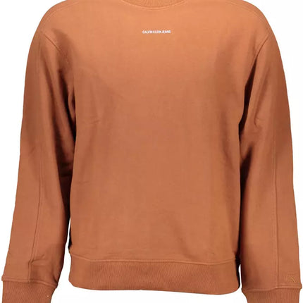 Brown Cotton Men Sweater