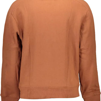 Brown Cotton Men Sweater