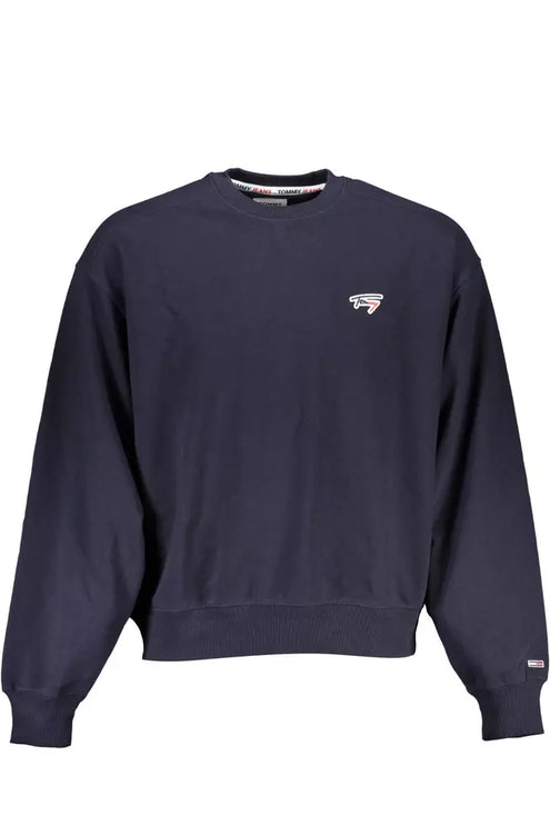 Blue Cotton Men Sweater