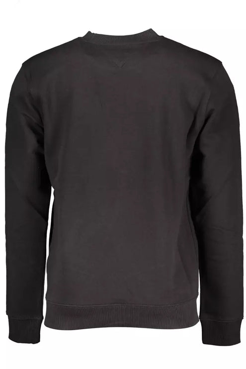 Black Cotton Men Sweater