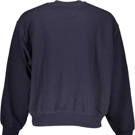 Blue Cotton Men Sweater