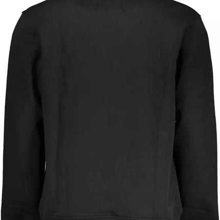 Black Cotton Men Sweater