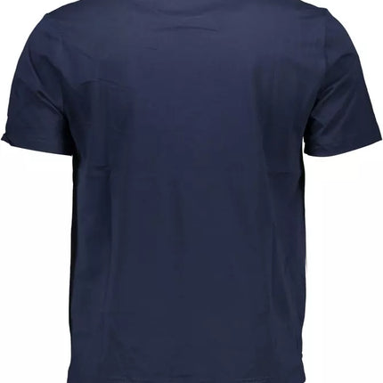 Blue Cotton Men T-Shirt