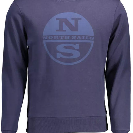 Blue Cotton Men Sweater