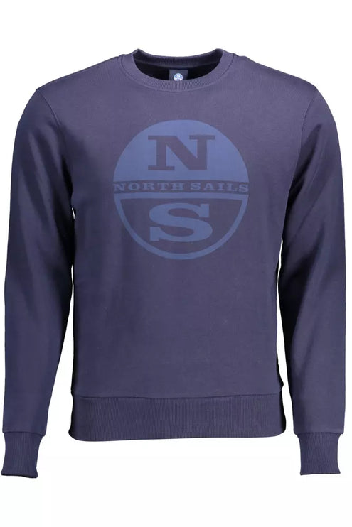 Blue Cotton Men Sweater