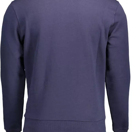 Blue Cotton Men Sweater