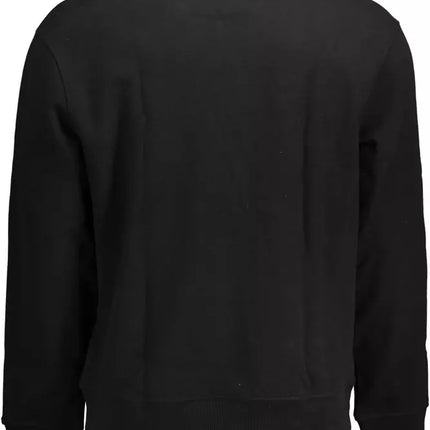 Black Cotton Men Sweater