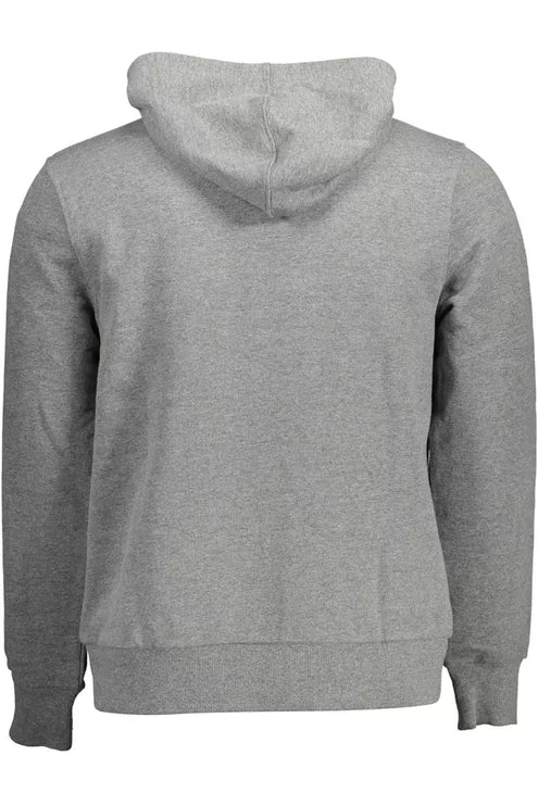 Gray Cotton Men Sweatshirt