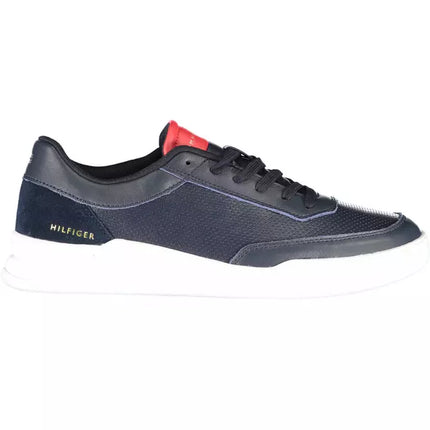 Blue Leather Men Sneaker