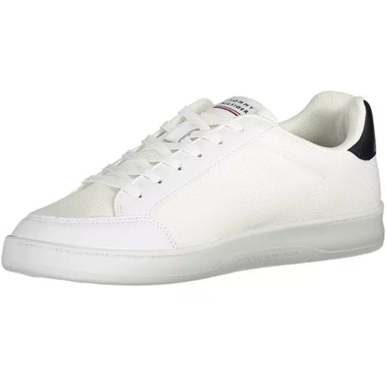 White Polyester Men Sneaker