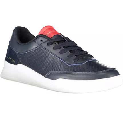 Blue Leather Men Sneaker