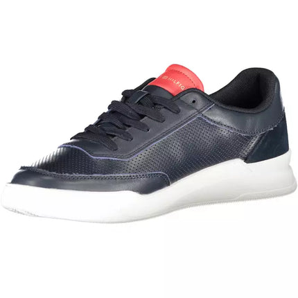 Blue Leather Men Sneaker