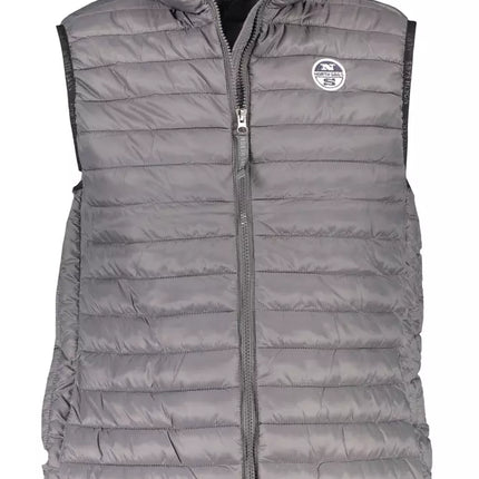 Gilet en polyamide gris sans manches élégant