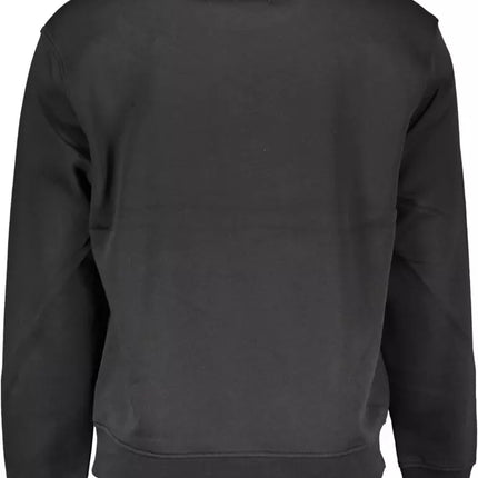 Black Cotton Men Sweater