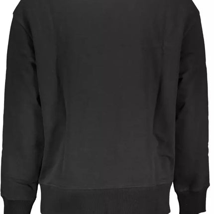 Black Cotton Men Sweater