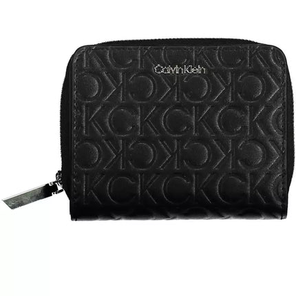 Black Polyester Women Wallet