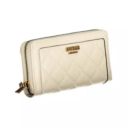 Beige Polyethylene Women Wallet