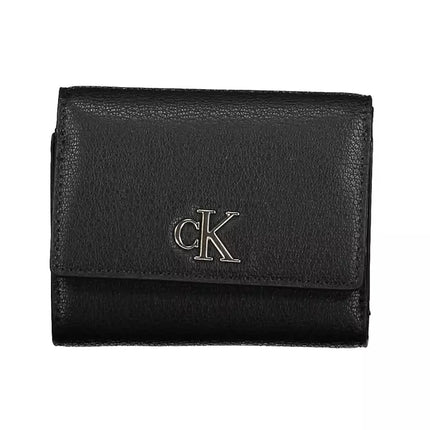 Black Polyester Women Wallet