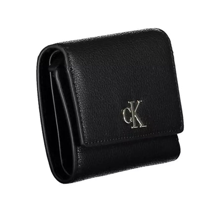 Black Polyester Women Wallet