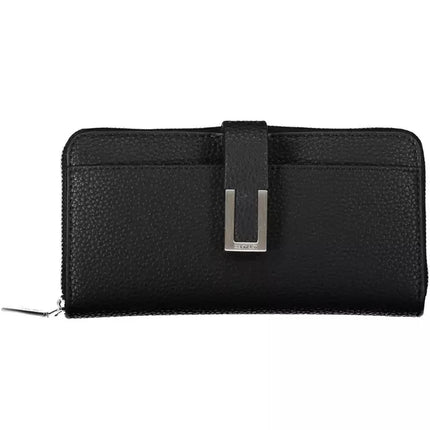 Black Polyester Women Wallet