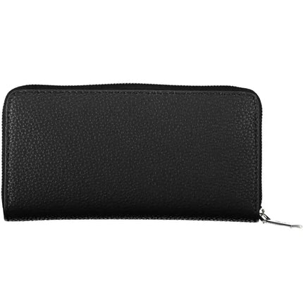 Black Polyester Women Wallet