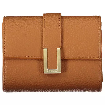 Brown Polyester Women Wallet